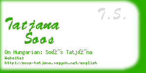 tatjana soos business card